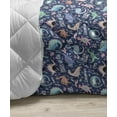 thumbnail image 3 of Botanical Down Alternative Comforter, Continuous Pattern with Leafy Branches, Microfiber Quilt for All Season, 5 Sizes, Night Blue Sky Blue, by Ambesonne, 3 of 3