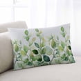 thumbnail image 2 of Green Leaves Throw Pillow Cover 20 x 36 Inch Decorative Pillow Cover Watercolor Rustic Spring Branch Plants Lumbar Pillowcase Seasonal Rectangle Cushion Case for Couch Sofa Bed Living Room, 2 of 7