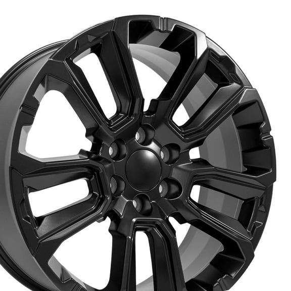 OE Wheels CV68 22 Inch Rim Fits Suburban 1500 High Country Style 6x139.7 22x9 Satin Black - Hollander 14088 (1)