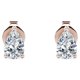 thumbnail image 1 of Pendientes minimalistas JeenMata Diamantes de talla pera 0,5 quilates Oro rosa 18 K sobre plata, 1 of 6