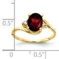 thumbnail image 3 of Primal Gold 14 Karat Yellow Gold 8x6mm Oval Garnet and Diamond Ring, 3 of 7