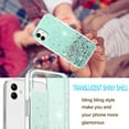 thumbnail image 4 of Compatible with Samsung A04 Case Cute Glitter Clear Sparkly Cases Shockproof Samsung Galaxy A04 Phone Case for Women Girls Silicone Slim Bling Protective Cover (Green), 4 of 14