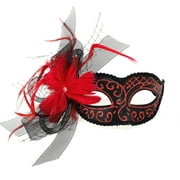 Women Lady Girls Costume Venetian Feather mask Masquerade Mask Halloween Mardi Gras Cosplay Wedding Party