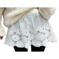 thumbnail image 3 of Women‘s Lace Shirt Extender Layering Fake Top Lower Sweep Half-Length Plus Size A Version Underskirt Black L, 3 of 6