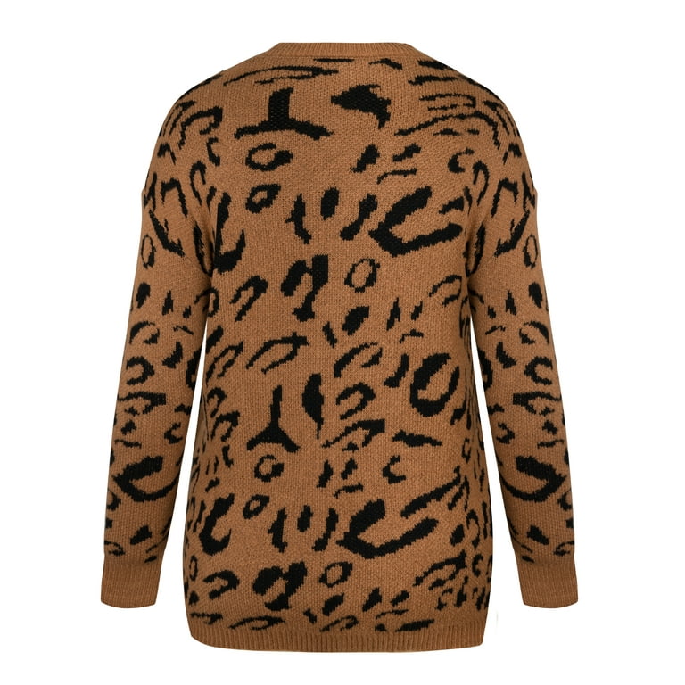 Leopard print tunic sweater sale