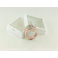 thumbnail image 2 of Halo Jewelers 14k Rose Gold 3/4 Carat(Ctw) Round Cut Natural White Diamond Double Row Men's Anniversary Wedding Band Ring Father's Day Jewelry (Color: H-I, Clarity: I1-I2, 0.75Cttw) Ring Size-11, 2 of 6