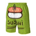 thumbnail image 5 of Kdxio Fresh Sushi Pattern Mens Casual Shorts - Drawstring Summer Beach Sports Shorts for Men, 5 of 9