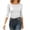 A06-White, variant on ZORYEVY Tops Women 3/4 Sleeve Winter Wide Round Neck Casual Fashion Solid Color T-shirts