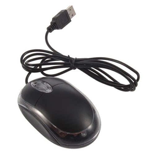 Naierhg USB Black Wired Optical Light Scroll Wheel Mice Mouse for Computer PC Laptop