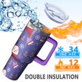 thumbnail image 3 of 40oz Xmas Tumbler with Lid and Straw Leak Proof Stainless Steel Cup Merry Christmas Coffee Water Bottle Gifts, 3 of 4