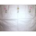 thumbnail image 2 of Floral Ribbons & Embroidery White Cotton Twin Bed Sheet Set For Girls, 2 of 4