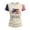 Beige, variant on Youpwaven Women's 250th Anniversary USA Graphic T-Shirt, 2026 "We The People" Mismatched Sleeve Tee, Patriotic Ripped Flag Celebration Shirt, Independence Day Apparel