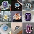 thumbnail image 2 of QQTDFG Elegant 925 Silver Women Ring Cubic Zirconia Wedding Engagement Rings Size 6-10-#13-8, 2 of 9