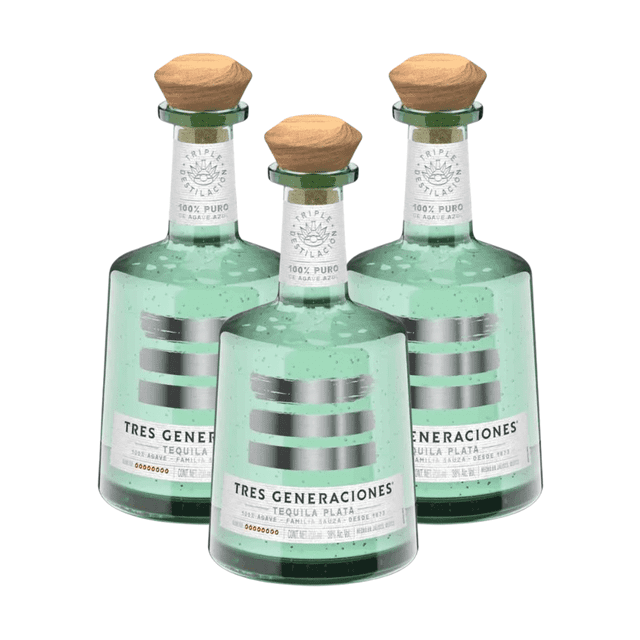 PACK DE 3 TEQUILA TRES GENERACIONES PLATA 700ML