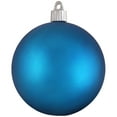 thumbnail image 2 of Christmas By Krebs 4" (100mm) Velvet Aloha Blue [4 Pieces] Solid Commercial Grade Indoor and Outdoor Shatterproof Plastic, UV and Water Resistant Ball Ornament Decorations, 2 of 7