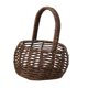 thumbnail image 3 of Cesta portátil de ratán Cesta de mano Cestas de almacenamiento de mimbre portátiles hechas a mano Ovaladas marron oscuro, 3 of 7