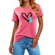 thumbnail image 2 of Mujeres Manga Corta de Verano Tops Pascua Impresa Cuello Redondo, Blusa de Moda Casual para la Primavera, 2 of 5
