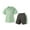 Green, variant on Emy Dola Little and Big Girls Athletic Outfits 2 Piece Summer Sports Suit Quick Dry Short Sleeve T-Shirts Mesh Shorts Sets Size 4-12Y