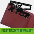 thumbnail image 4 of Tarjeta de crédito Multitool Hillman 16 en 1, acero inoxidable, color negro, 4 of 4