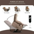 thumbnail image 4 of Aukfa Power Lift Recliner Chair Deep Seat Recliners with Infinite Position for Elderly Living Room, Light Camel, 4 of 10