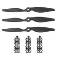 thumbnail image 1 of Uxcell 3 Pairs 9x6 Inch Propeller RC Propellers 2-Vane Blades Props with Washer for RC Airplane Aircraft Prop Controlled Airplanes Lightweight Drones, Black, 1 of 6