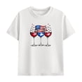 thumbnail image 5 of Stamzod Boys Girls Two Piece Outfits Unisex Short Sleeve T Shirt and Shorts Lounge Set 4Th Of July Summer Clothes White B 13 Years, 5 of 10