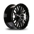 thumbnail image 3 of 20x9 Mudder Trucker MT937 Sawtooth Black with Gray Tint 6x135 6x139.7 6x5.5 ET18 wheel rim, 3 of 5