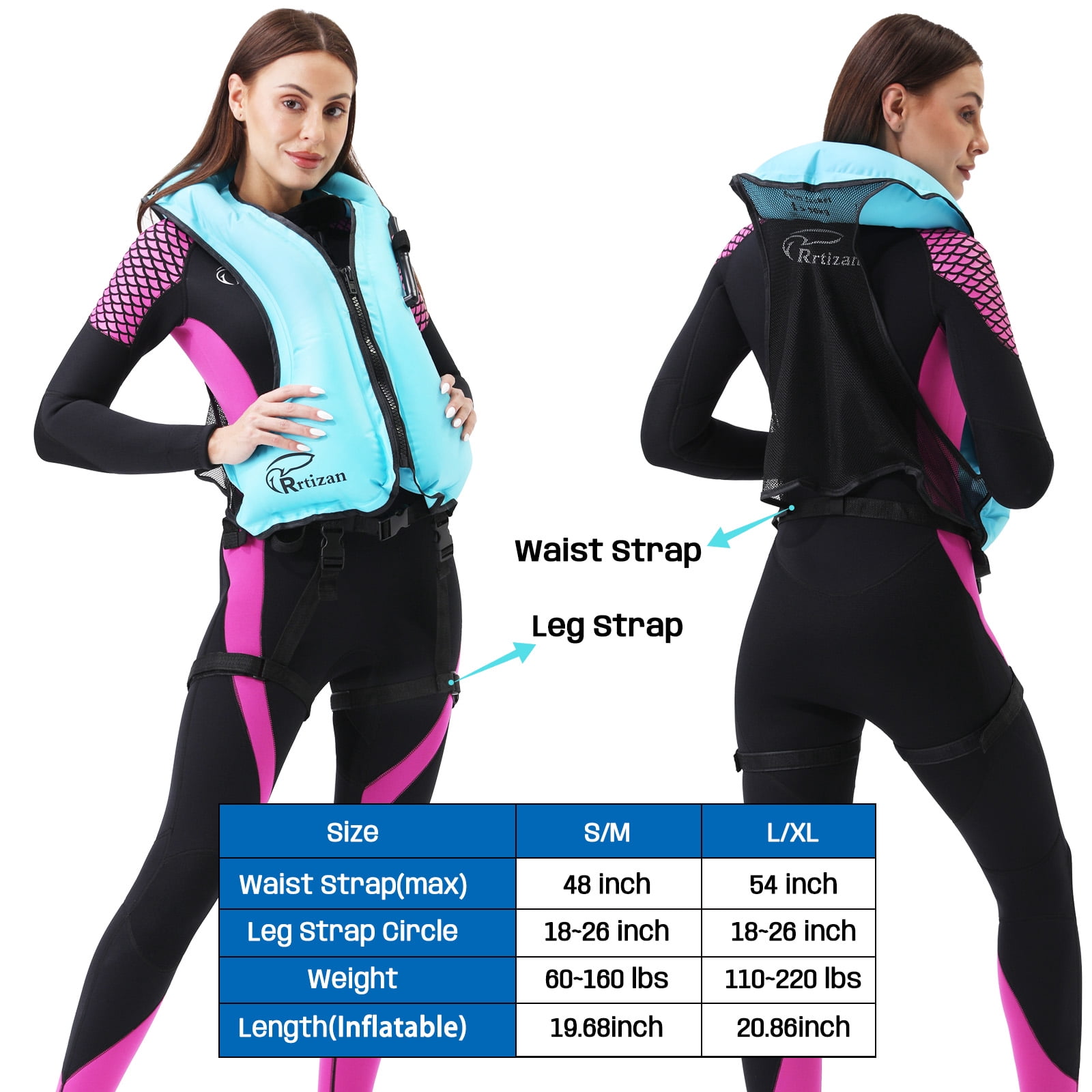 Adult Buoyancy Vest Life Jacket PFD, High Buoyancy, Adjustable Straps, Lightweight & Comfortable, Quick-Drying, Unisex for Boating Fishing Kayaking Swimming Water Sports Blue