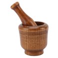 thumbnail image 3 of Garlic Grinder Bowl Jujube Wood Herb Crushing Bowl Multipurpose Spice Mixing Grinder for Household Restaurant, 3 of 5