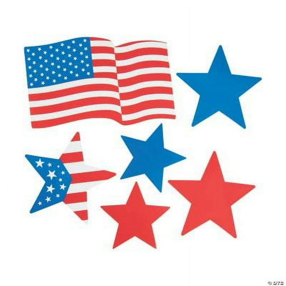 Patriotic Wall Cutouts, Fourth of July, Party Decor, 30 Pieces