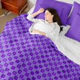 thumbnail image 4 of Castle Fairy Teenagers Geometric Lattice 7-Piece Twin Bedding Sets,Minimalist Plaid Bedding Comforter Set,Purple Buffalo Breathable Sheet Sets,Super Cozy Room Decor, 4 of 8