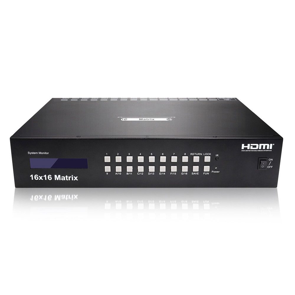 HDMI Matrix Video Switcher – 16x16 – 4K HDMI 1.4 – Control HDMI