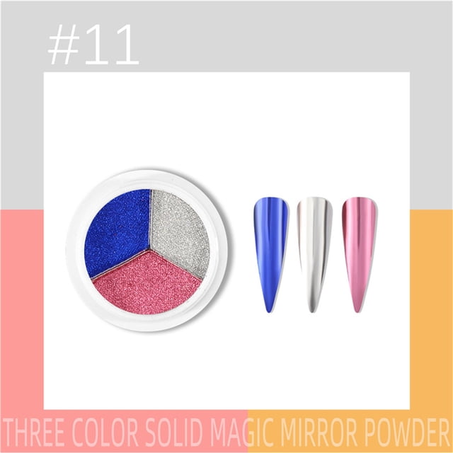Iumwxz Mirror Super Bright Titanium Powder Nail Mirror Powder 12 Color