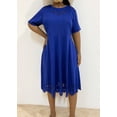 thumbnail image 2 of Uniexcosm Women Summer Casual Dresses Burnt Flower Hollow Short Sleeve Dress, 2 of 6