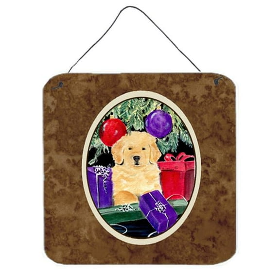 6 x 6 in. Golden Retriever Aluminium Metal Wall or Door Hanging Prints