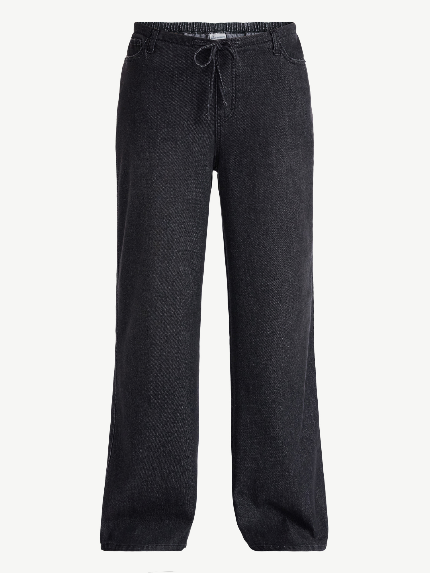 No Boundaries Mini Waistband Wide Leg Pants, 31'' Inseam, Women's