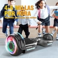 thumbnail image 4 of Hoverboard con Bluetooth más nuevo, LBW21 patinete flotante de Color cromado con ruedas Led, patinete autoequilibrante con altavoz incorporado para niños, adolescentes Hoverstar LBW21, 4 of 7