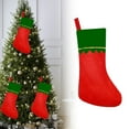 thumbnail image 2 of Personalized Christmas Stockings DIY Crafts Christmas Stockings with Sturdy Hanging Loop For Family Holiday Christmas Decorations,High Quality Non-Woven Fabric, set of 1, Multicolor(Red,14.1x6.3"), 2 of 9