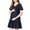 Blue, variant on Women Lace Maternity Nursing Gown long Sleeve open breastfeeding clothes Double Layer Breastfeeding Dress