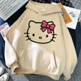 thumbnail image 1 of Sudadera estética para mujer 2024, ropa grunge Y2k, sudadera clásica japonesa de dibujos animados con capucha de Hello Kitty, tops retro de otoño e invierno, 1 of 1