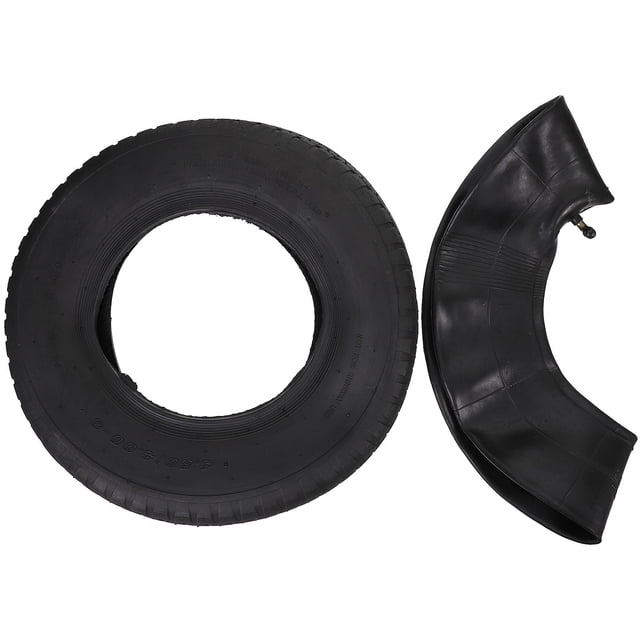 DEEPCRAFF 1 Pair Tire Tube Replacement For Black Wheelbarrow Wheel With Abrasion Resistant Rubber