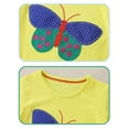 thumbnail image 5 of WIBACKER 2-7T Little Girls Summer Outfit 100% Cotton Short Sleeve Top and Shorts Clothing Set - Butterfly, 5 of 8