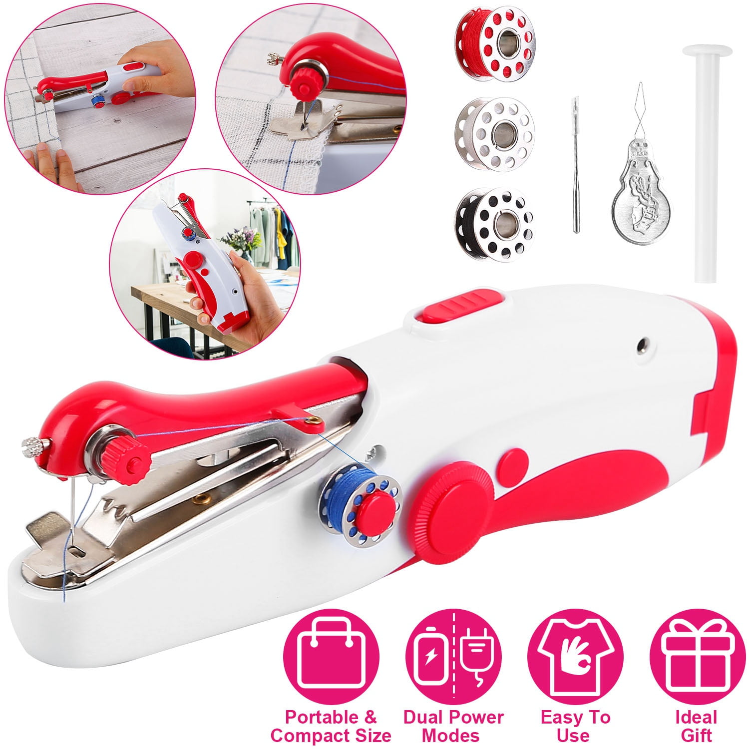 iMountek Handheld Sewing Machine Mini Portable Electric Sewing Device