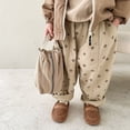 thumbnail image 3 of 1-6Y Spring Children's Casual Pants Simple Loose Boys Small Check Trousers Korean Style Girls' Cotton Haren Pants, 3 of 6