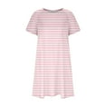 thumbnail image 4 of Chemises à Manches Courtes pour Femmes Robe T-Shirt d'Été Décontractée pour Femmes Tunique Ample à Manches Courtes avec Poches pour Femmes Robe d'Été Ample pour Femmes Robe T-Shirt Femme, 4 of 5