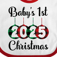 thumbnail image 4 of Inktastic Babys 1st Christmas 2025 Boys or Girls Baby Bib, 4 of 4