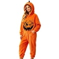 thumbnail image 2 of Ruyelune Yellow Unisex Cosplay Pajamas Oversized Pumpkin Suit Pajama, Halloween Jumpsuit For Adults Women Indoor Masquerade Theater Party Home Dress Up XL, 2 of 5