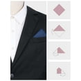 thumbnail image 3 of INSPIRE CHIC Men's Herringbone Textured Pocket Squares with Trim for Suits Formal Navy Blue One Size, 3 of 4