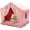 Pink, variant on Indoor Dog House with Frame, Cute Dog Tent Bed with Cover Cave, Breathable, Washable, and Foldable House, Suitable for 10-20 Lb Puppy and Cats, Medium (17"×17"×17"), Pink
