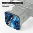thumbnail image 3 of Hitch Cover Fits For 2-Inch Hitch,Blue Marble Texture With Golden Streaksrubber Trailer Hitch Cover Tube Plug Insert,Car Exterior Accessories, Receiver Tube Hitch Plug, 3 of 5